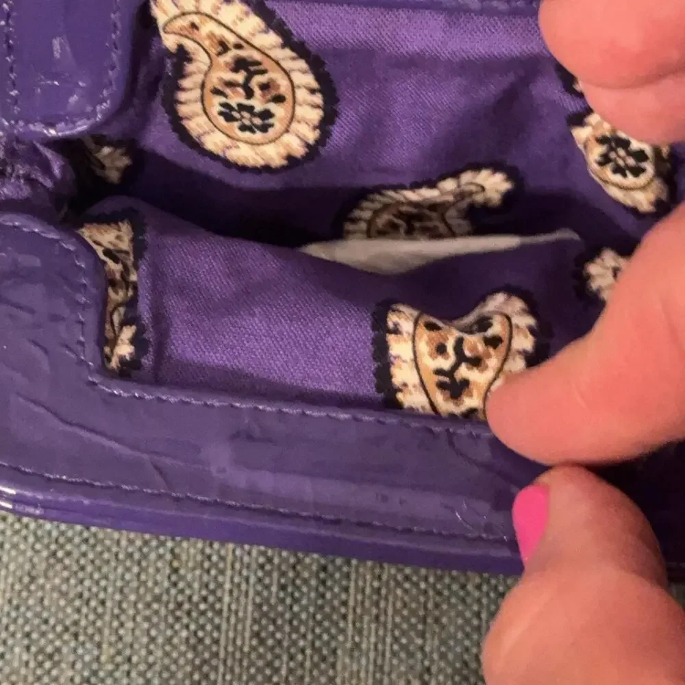 Vera Bradley Charmed Pouch Wallet Womens One Size Purple Simply Violet Floral